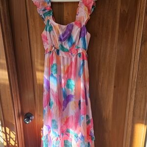 Blu Pepper Pink Multi-Color Dress